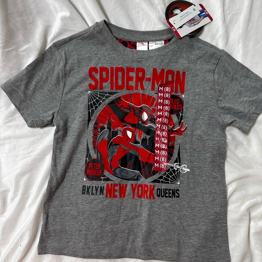 Spiderman Gray & Red Boys Graphic Tee